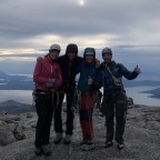 Barbara, Sigi, Karen and Marius are happy about the ascent of the Stetind. (Photo: Marius)