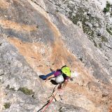 A short firm pull at the 6+ crux