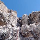 The route offers a variety of climbing, ...