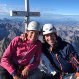 Barbara and Sigi on the summit of the Barre des Ecrins (Photo: Tobias)